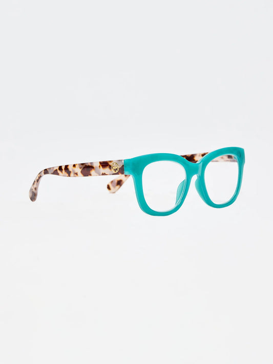 READING GLASSES - CAROLINE - TEAL TORTOISE - Pharm Favorites by Economy Pharmacy