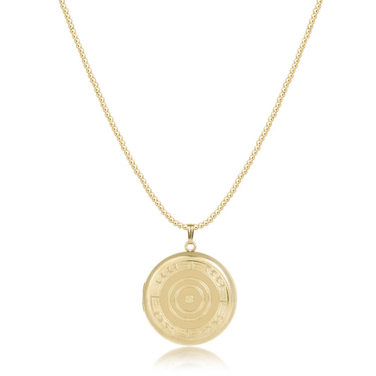 17" GOLD 2MM CHERISH LARGE LOCKET