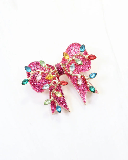 BRIGHT AND MERRY BOW BROOCH