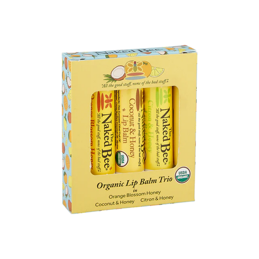THE NAKED BEE USDA ORGANIC LIP BALM TRIO