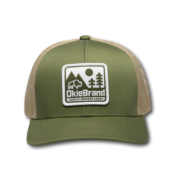 OKIE HAT - EXPLORE RANGE - GREEN/TAN