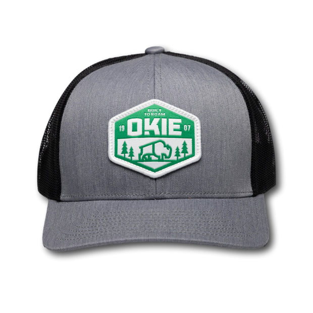 OKIE HAT - HEX BADGE - GRAY/BLACK