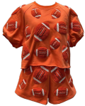 Orange Fuzzy Football Set