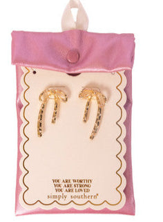 GIRLY GOLD BOW EARRINGS