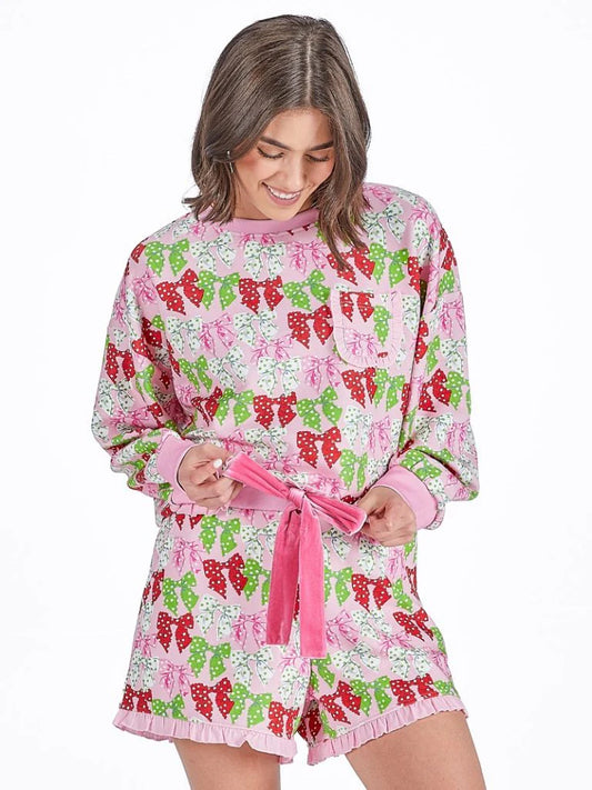 RUFFLE DOTS PJ SHORT SET