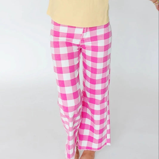 COTTON CANDY GINGHAM DENIM PANTS