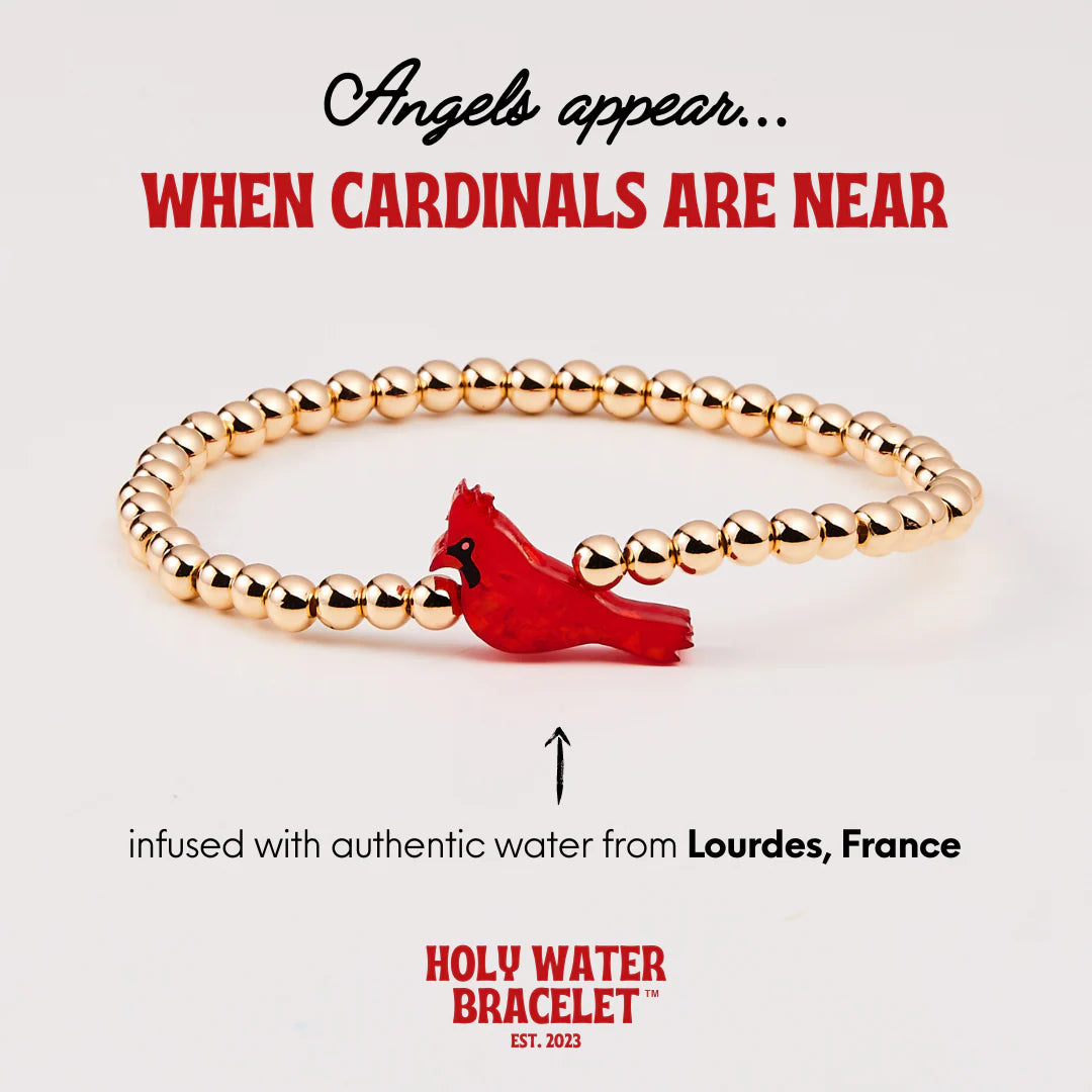 Holy Water Porcelain Cardinal Bracelet - Gold