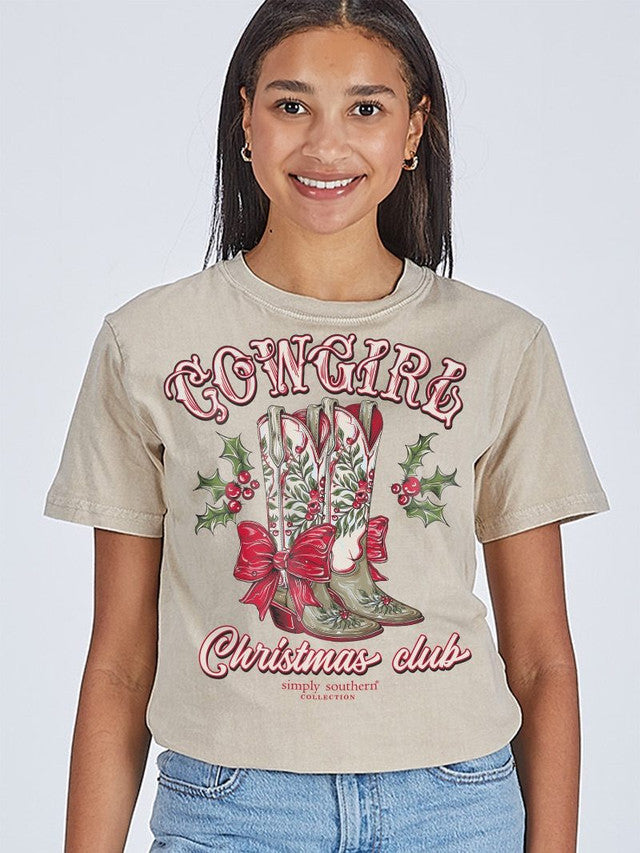 ECRU COWGIRL CHRISTMAS CLUB TEE
