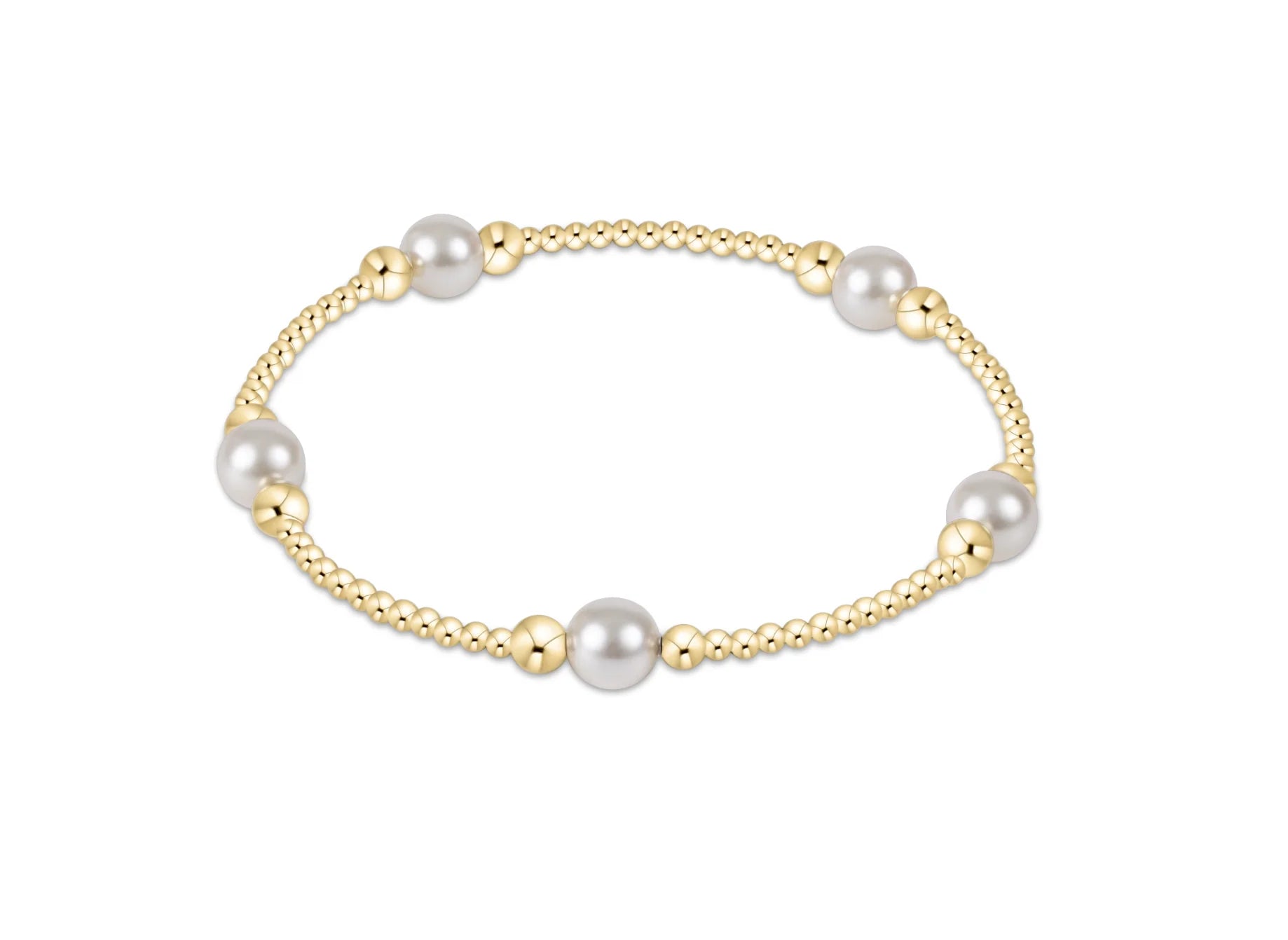 Purpose Pearl 6mm Bead Bracelet - Gold