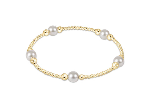 Purpose Pearl 6mm Bead Bracelet - Gold