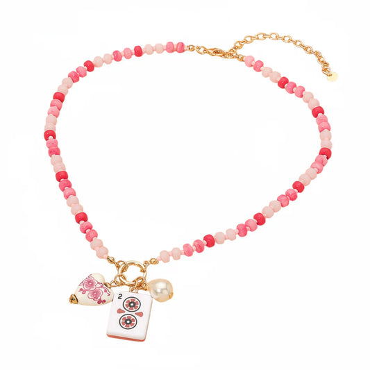 MAHJONG BEADED NECKLACE