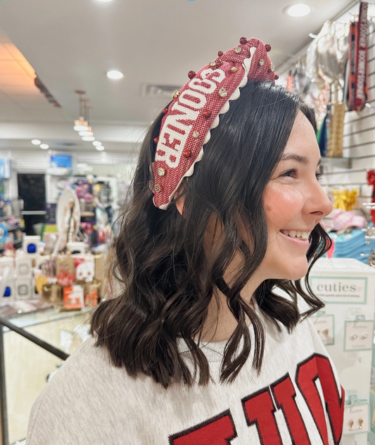 OKLAHOMA BOOMER SOONER CROSS STITCH HEADBAND
