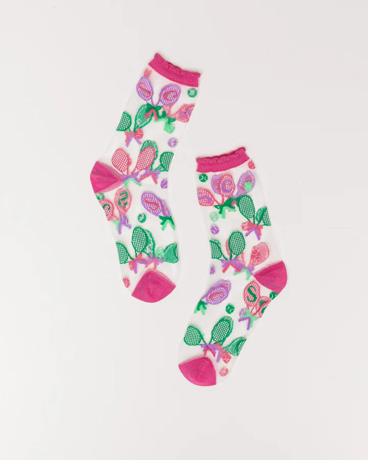SOCK CANDY - TENNISCORE RUFFLE SHEER CREW SOCK - Pharm Favorites by Economy Pharmacy