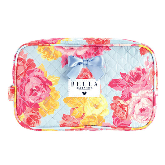 QUILTED COSMETIC BAG - ROSES