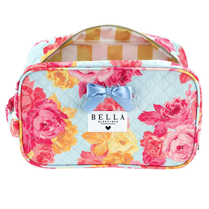 QUILTED COSMETIC BAG - ROSES