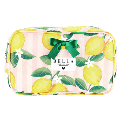 QUILTED COSMETIC BAG - LEMONS