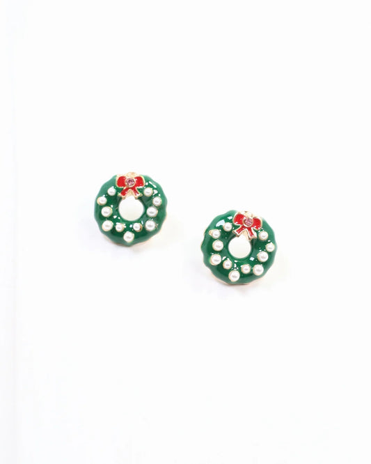 ROCKIN THE WREATH STUD - PEARL