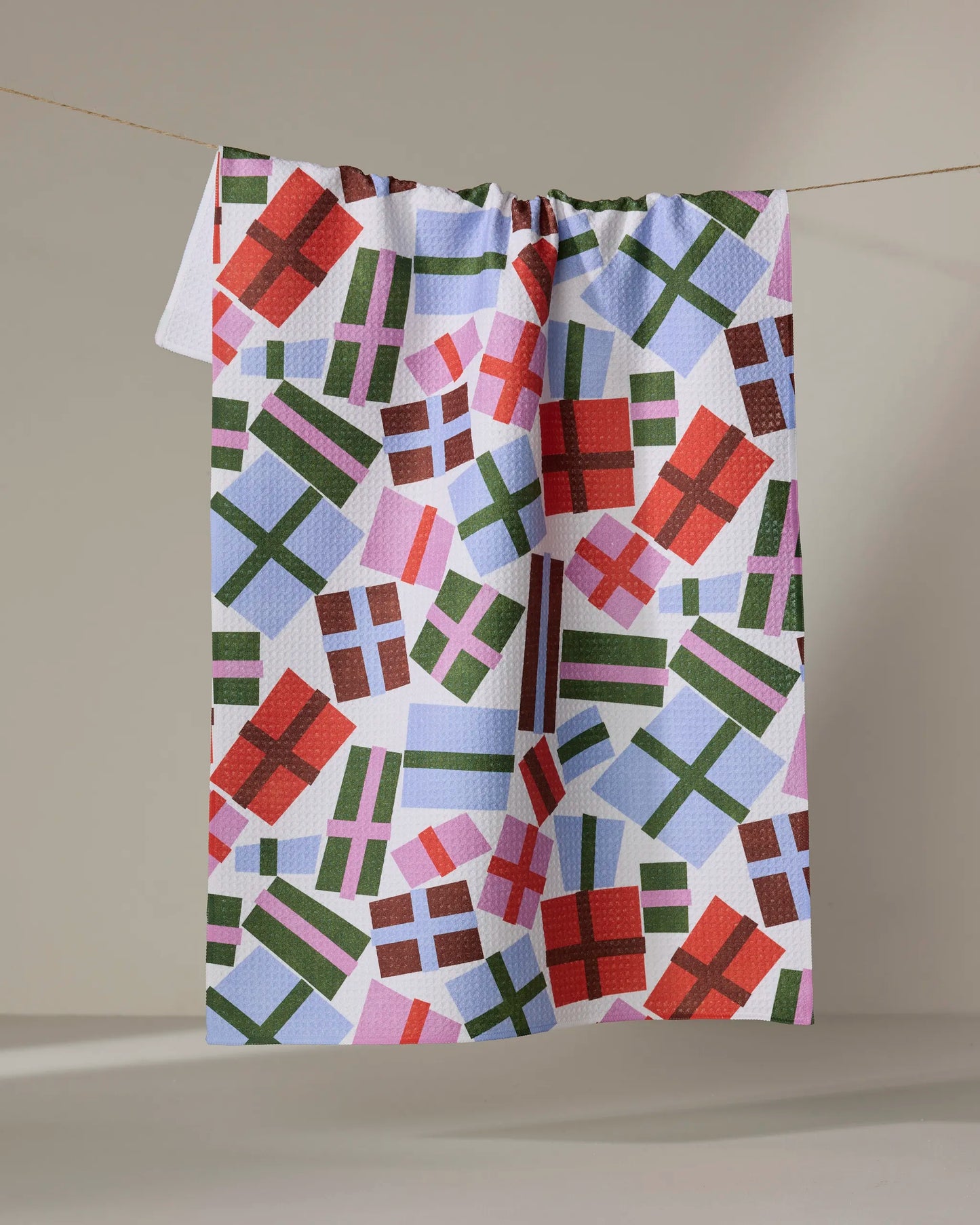 GEOMETRY KITCHEN TEA TOWELS - HOLIDAY