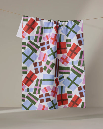 GEOMETRY KITCHEN TEA TOWELS - HOLIDAY