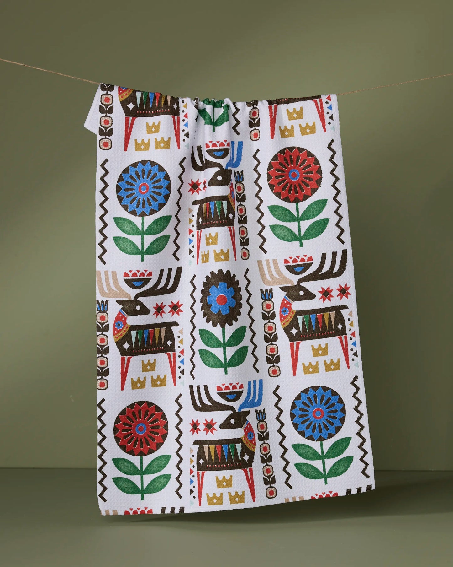 GEOMETRY KITCHEN TEA TOWELS - HOLIDAY