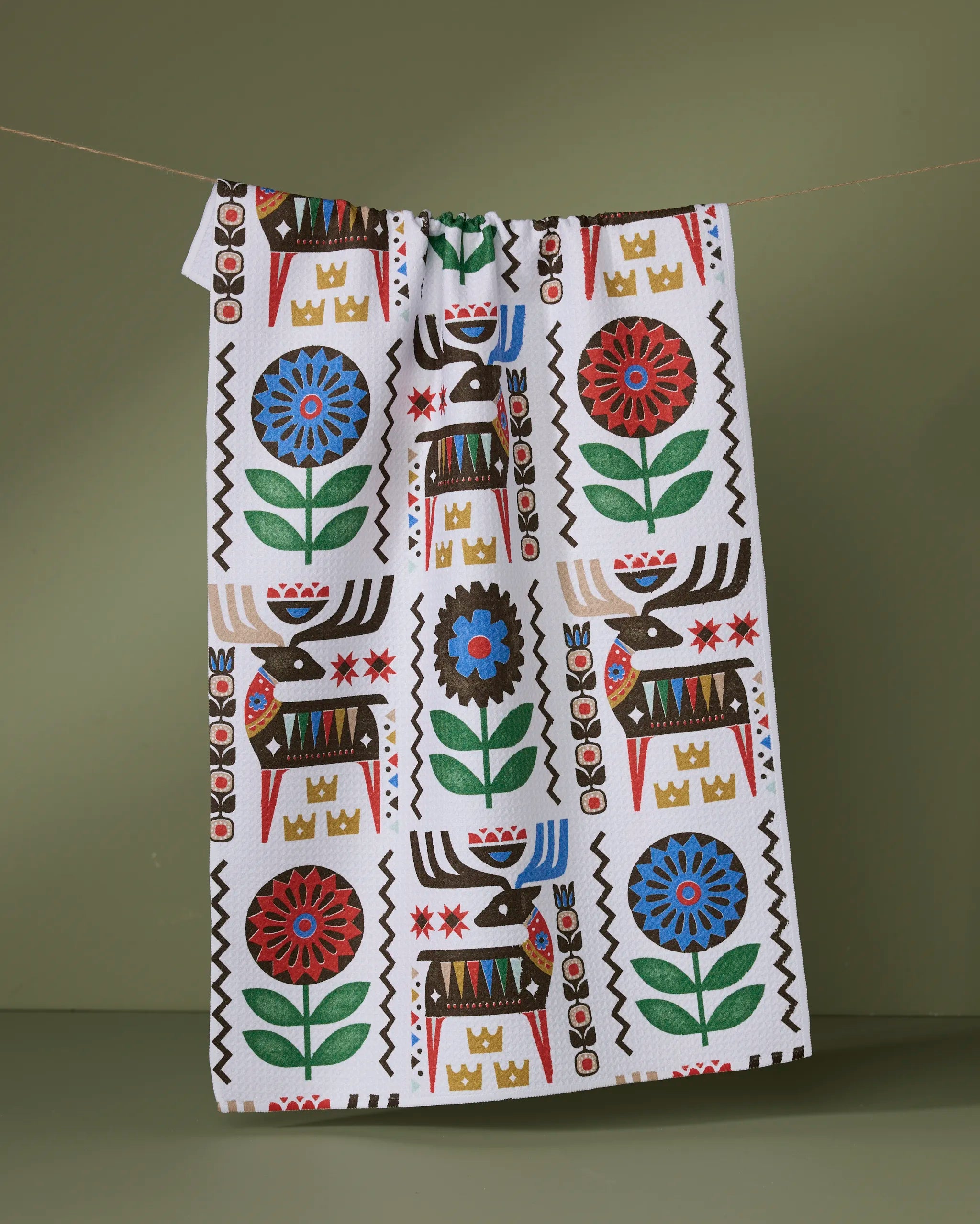 GEOMETRY KITCHEN TEA TOWELS - HOLIDAY