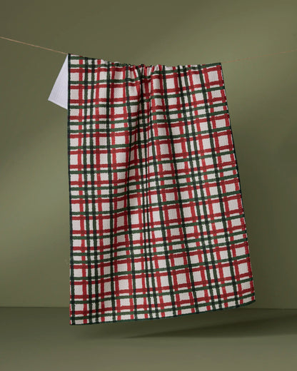 GEOMETRY KITCHEN TEA TOWELS - HOLIDAY