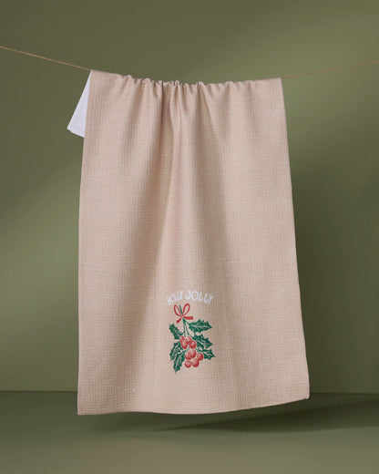 GEOMETRY KITCHEN TEA TOWELS - HOLIDAY