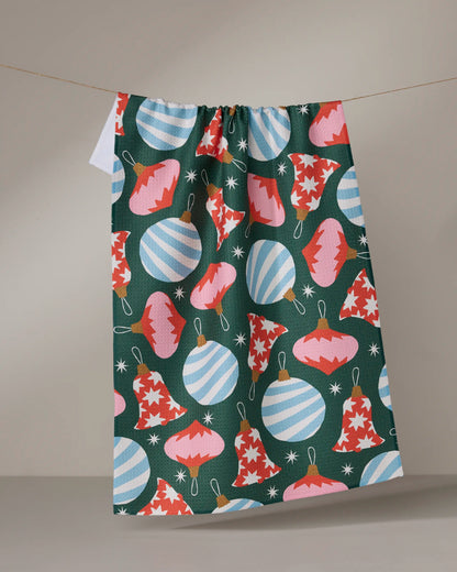 GEOMETRY KITCHEN TEA TOWELS - HOLIDAY
