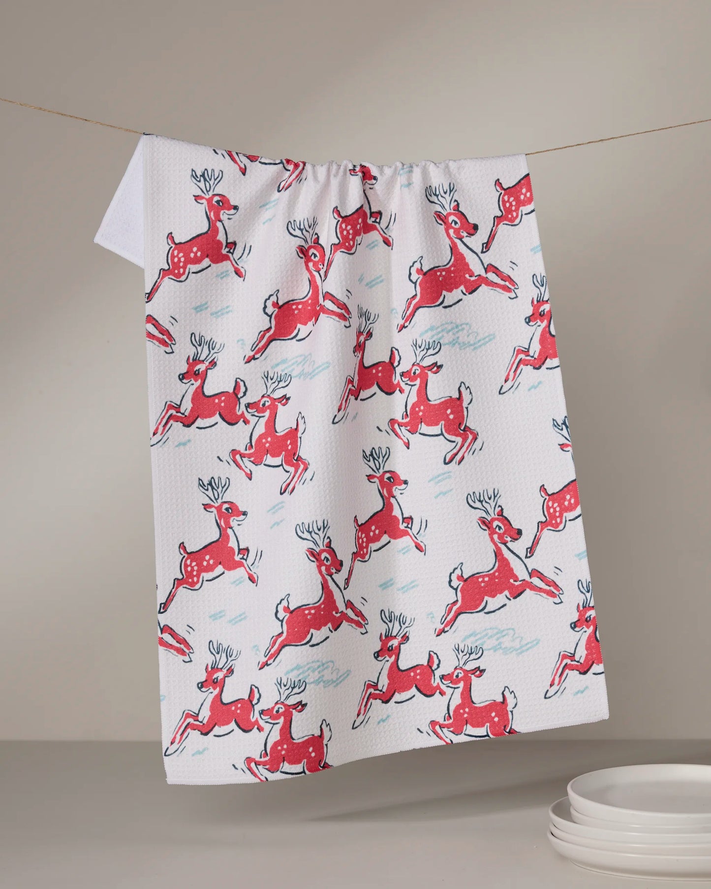 GEOMETRY KITCHEN TEA TOWELS - HOLIDAY