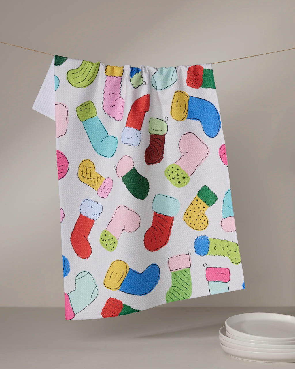 GEOMETRY KITCHEN TEA TOWELS - HOLIDAY