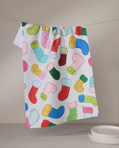 GEOMETRY KITCHEN TEA TOWELS - HOLIDAY