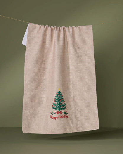 GEOMETRY KITCHEN TEA TOWELS - HOLIDAY