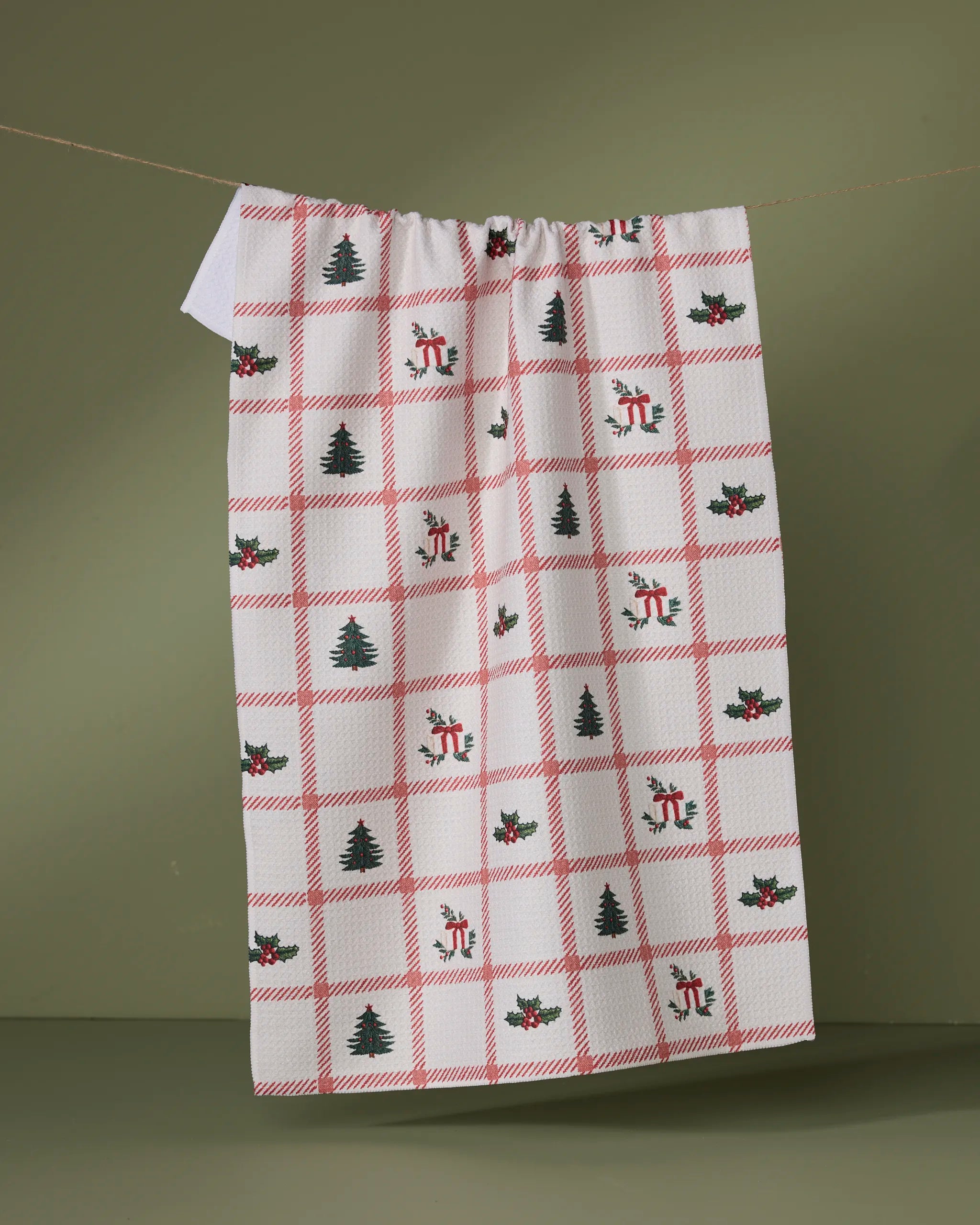 GEOMETRY KITCHEN TEA TOWELS - HOLIDAY