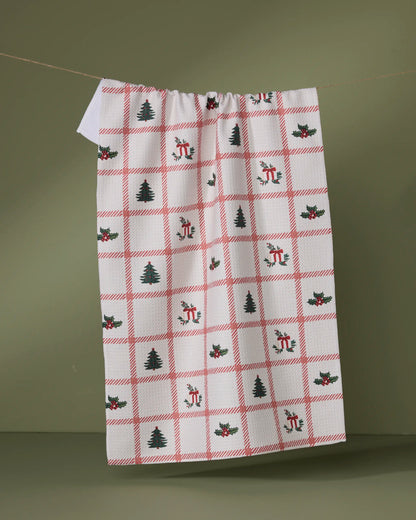 GEOMETRY KITCHEN TEA TOWELS - HOLIDAY
