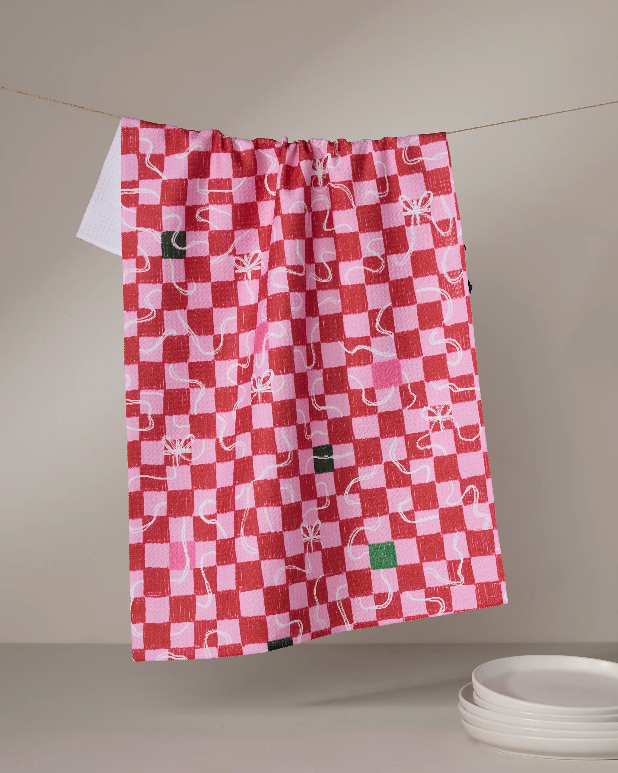 GEOMETRY KITCHEN TEA TOWELS - HOLIDAY