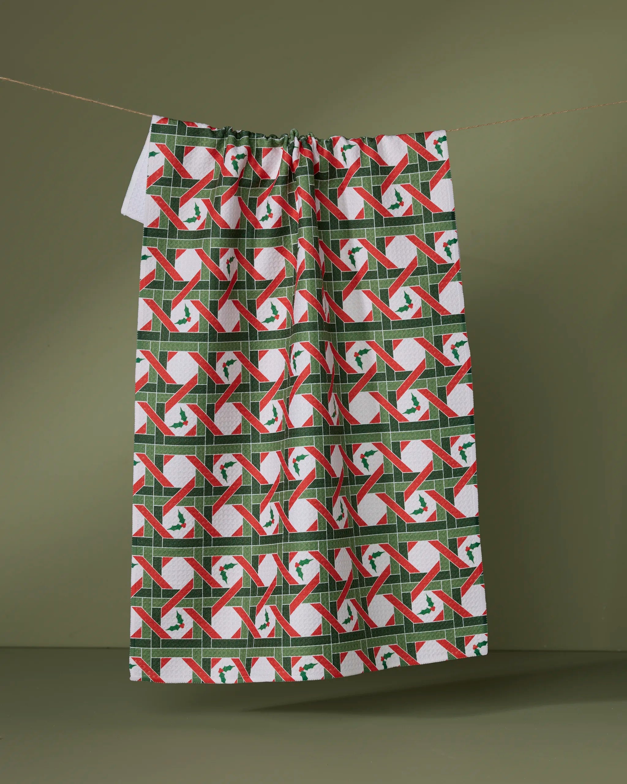 GEOMETRY KITCHEN TEA TOWELS - HOLIDAY