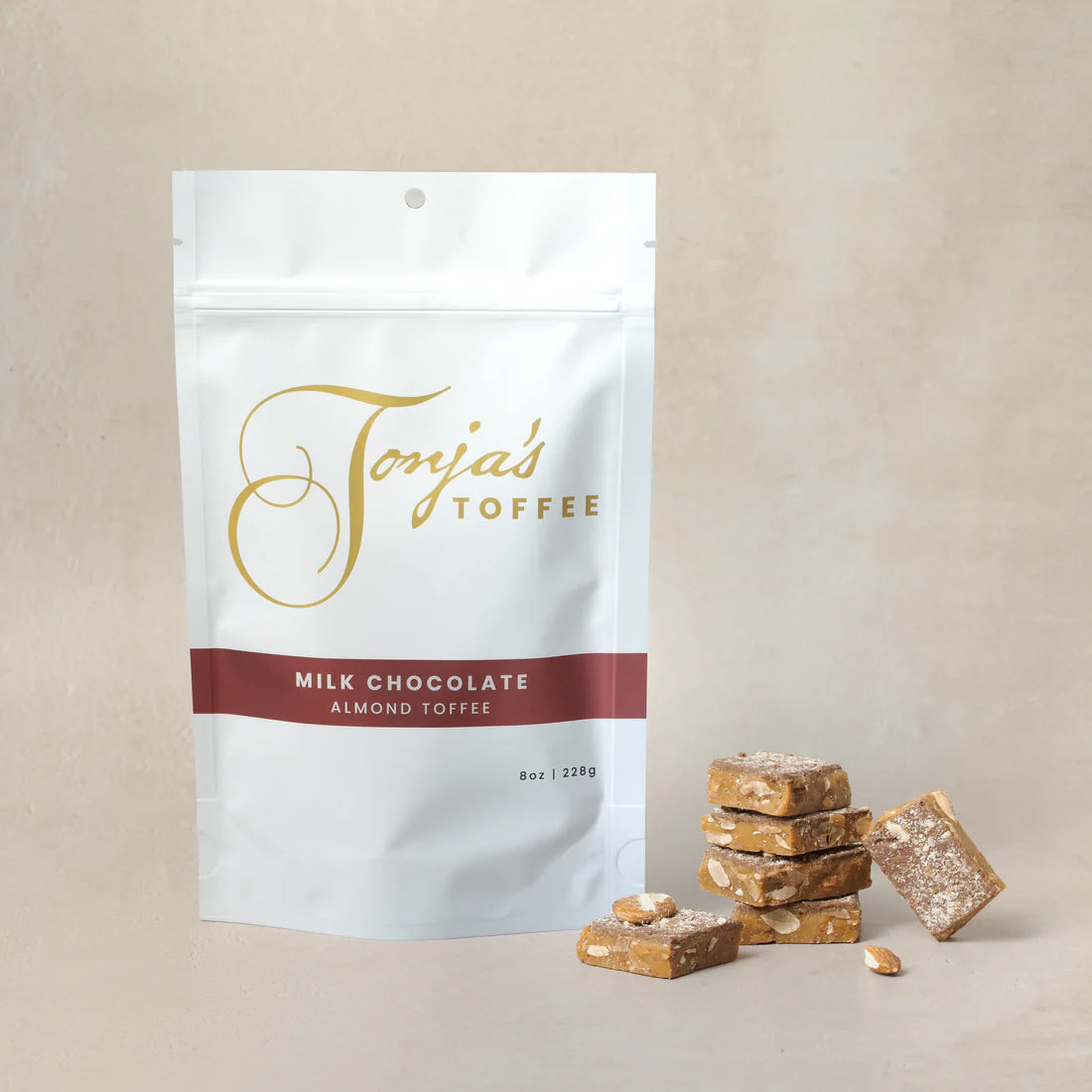 TONJA'S TOFFEE - MILK CHOCOLATE ALMOND TOFFEE