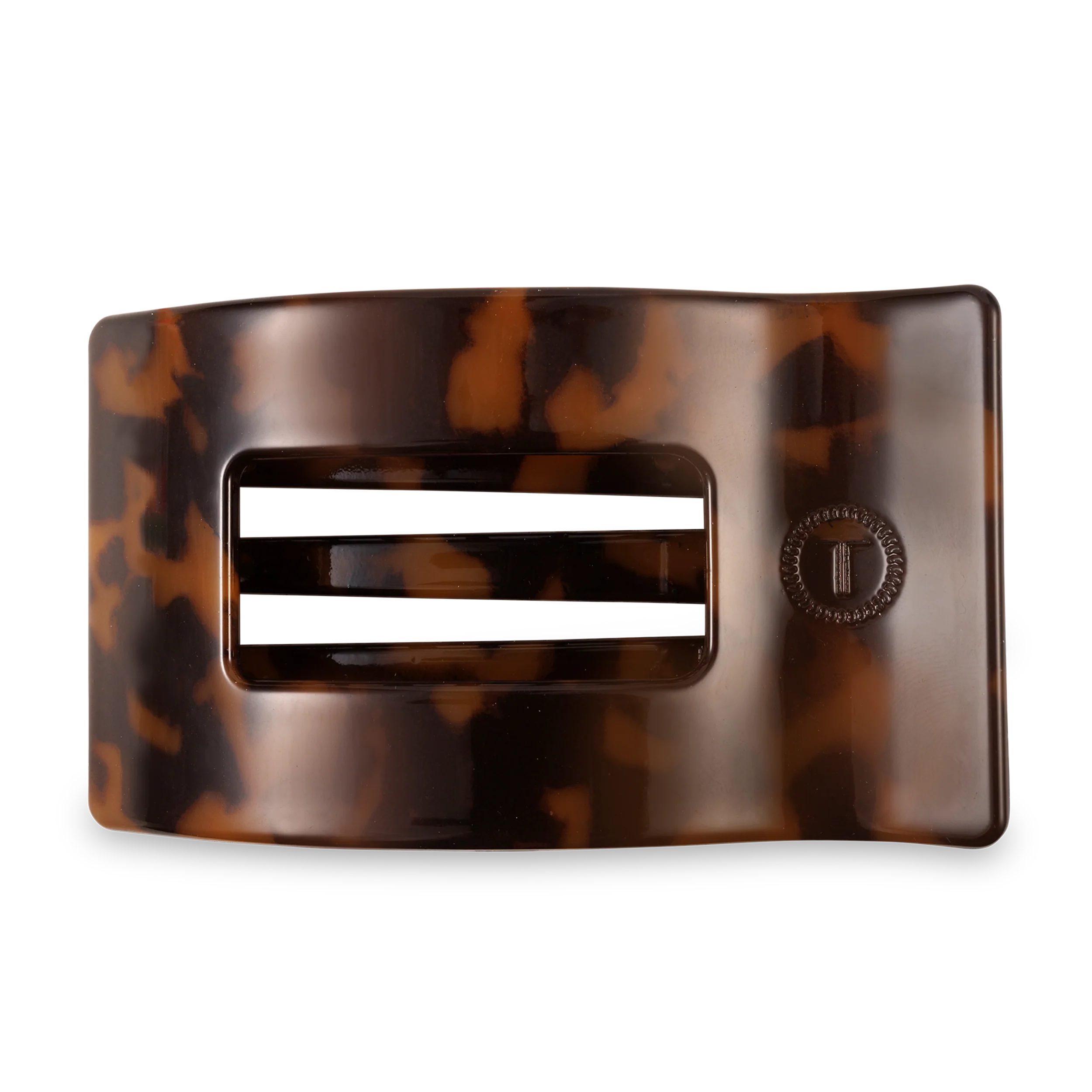 Tortoise Large Flat Rectangle Hair Clip