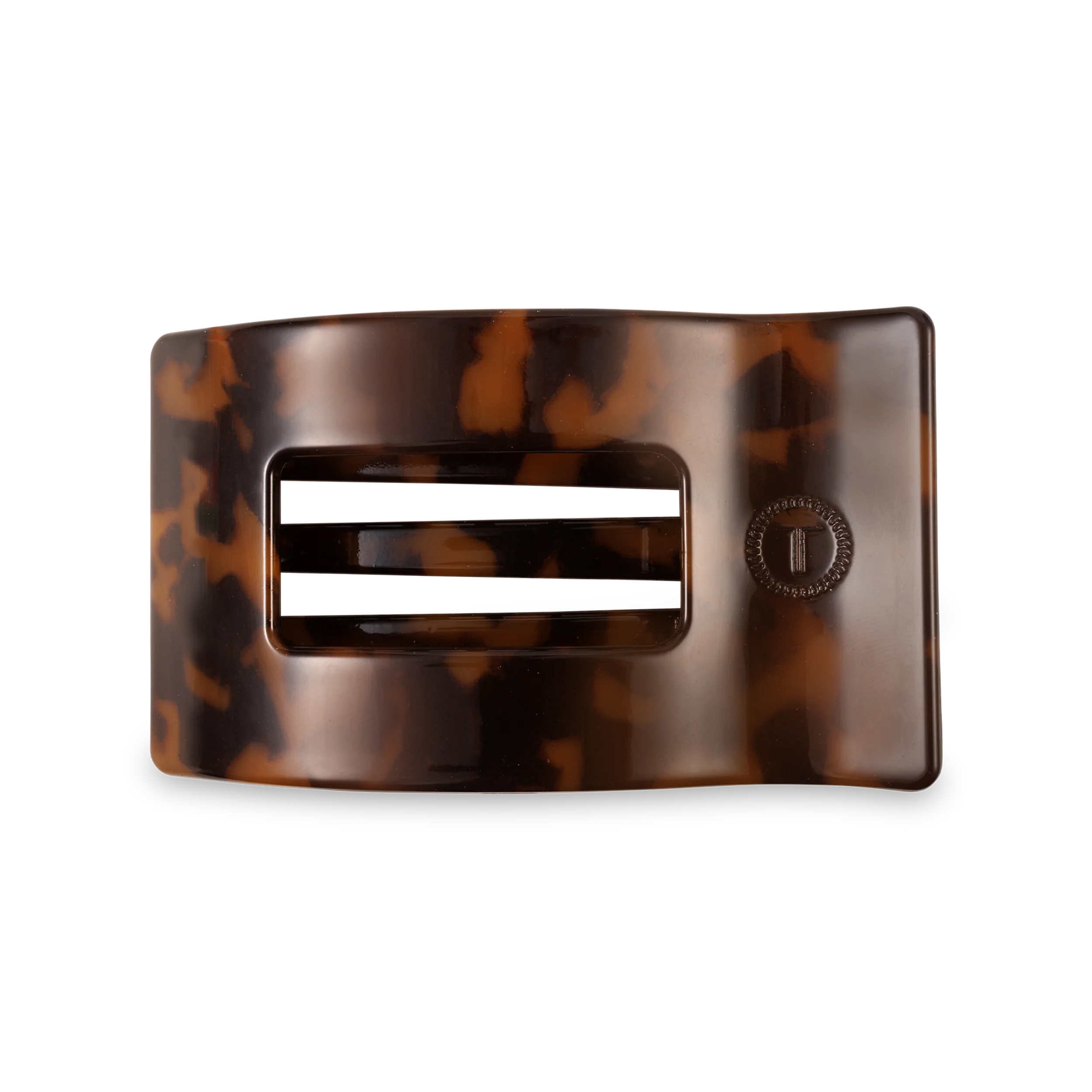 Tortoise Medium Flat Rectangle Hair Clip