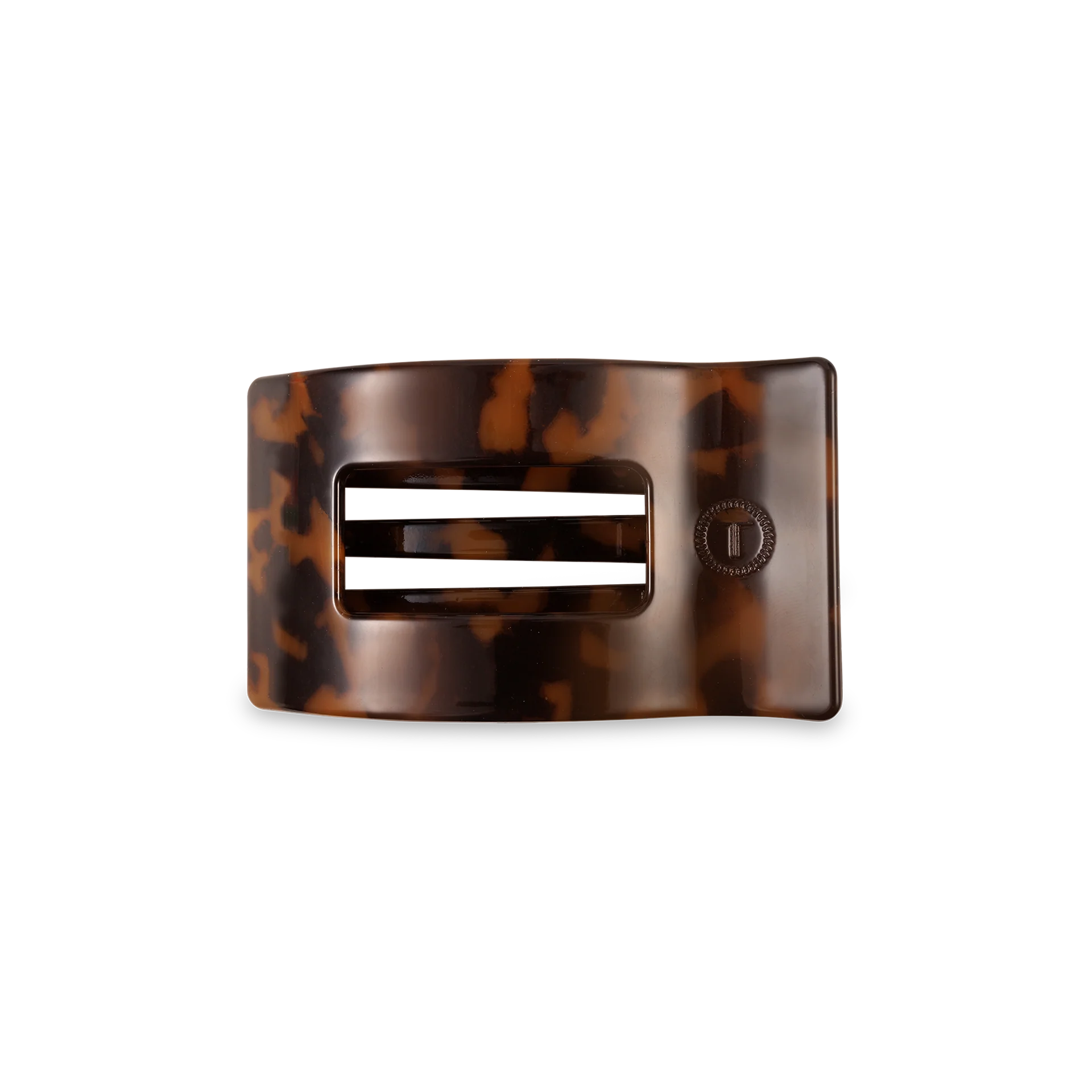 Tortoise Small Flat Rectangle Hair Clip
