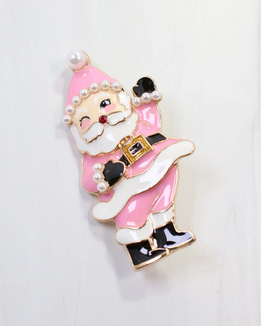 WINKING SANTA BROOCH