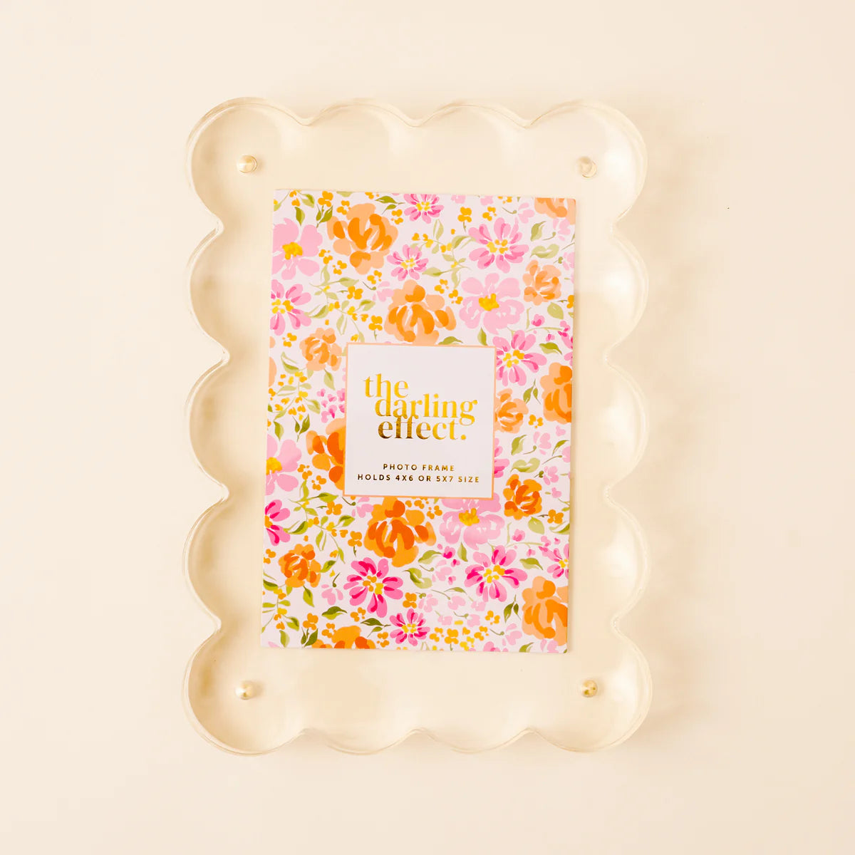 RECTANGLE SCALLOPED ACRYLIC FRAME