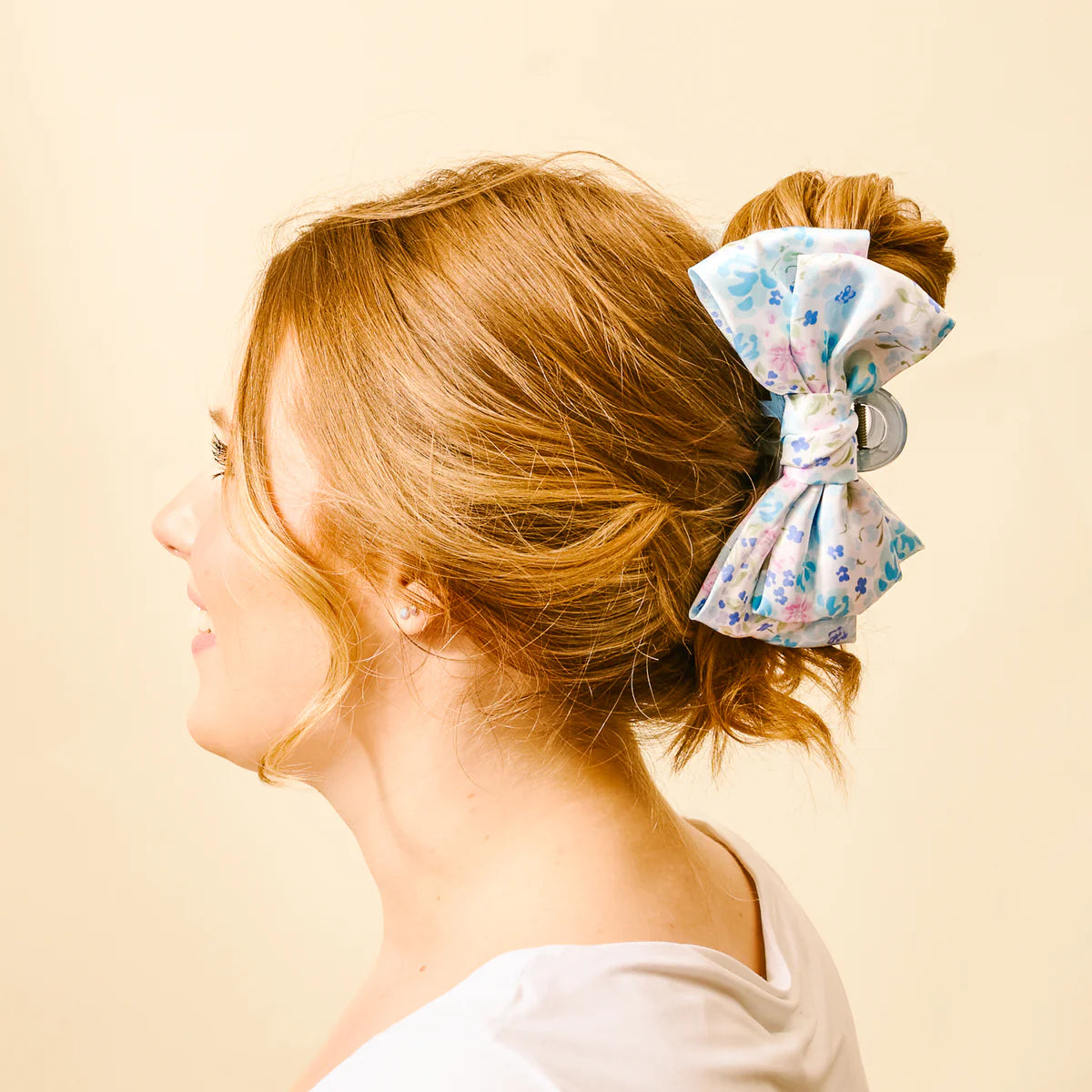 SATIN BOW CLAW CLIP
