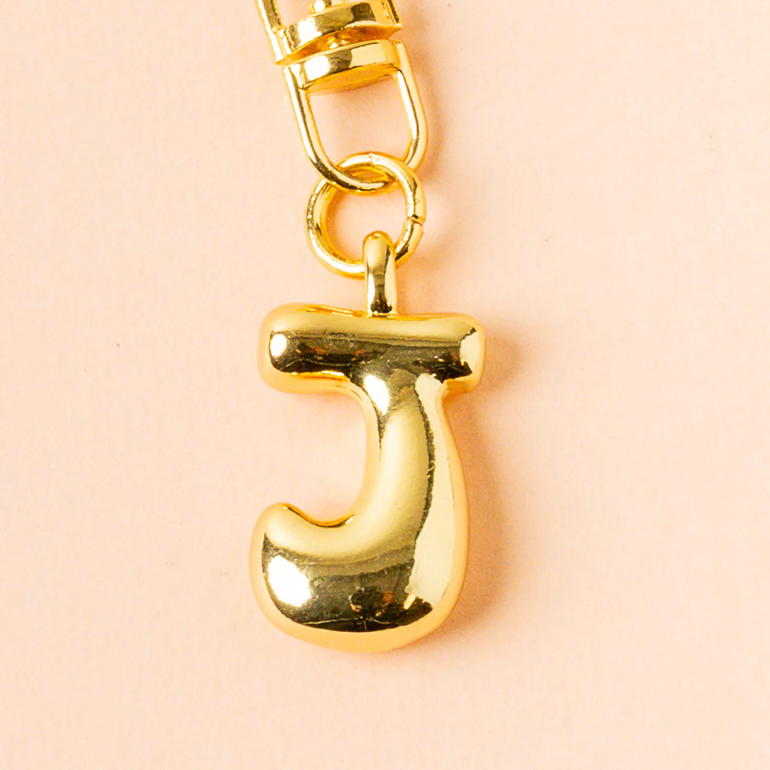 GOLD BUBBLE LETTER KEYCHAIN