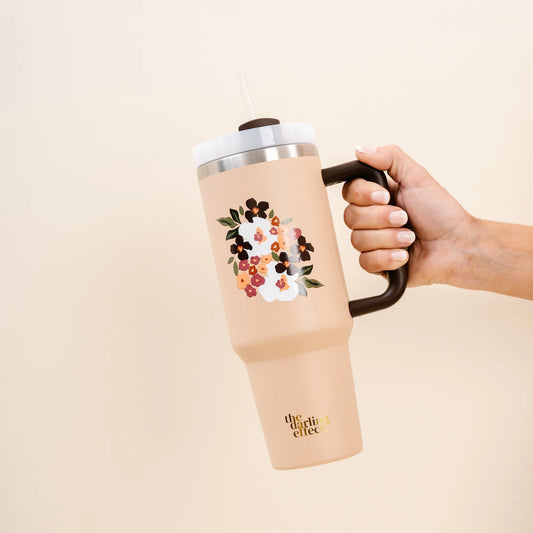 40OZ TUMBLER - BUDS & BLOOMS MOCHA