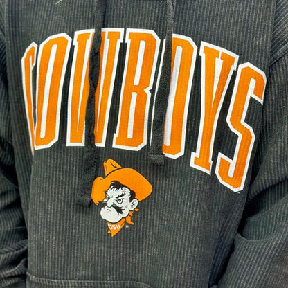 OSU Cowboys Black Ribbed Hoodie