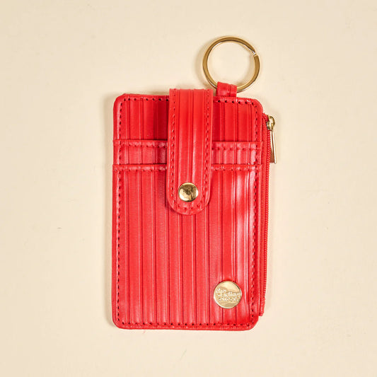 RIPPLE RIDGE KEYCHAIN WALLET - RED