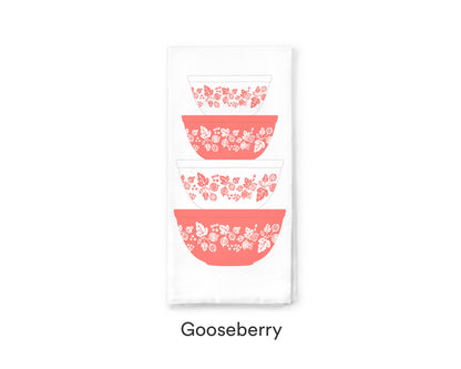 VINTAGE BOWL STACK COTTON TEA TOWEL