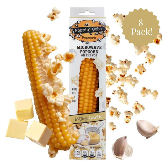 Popcorn on the Cob with Buttery Garlic Seasoning 