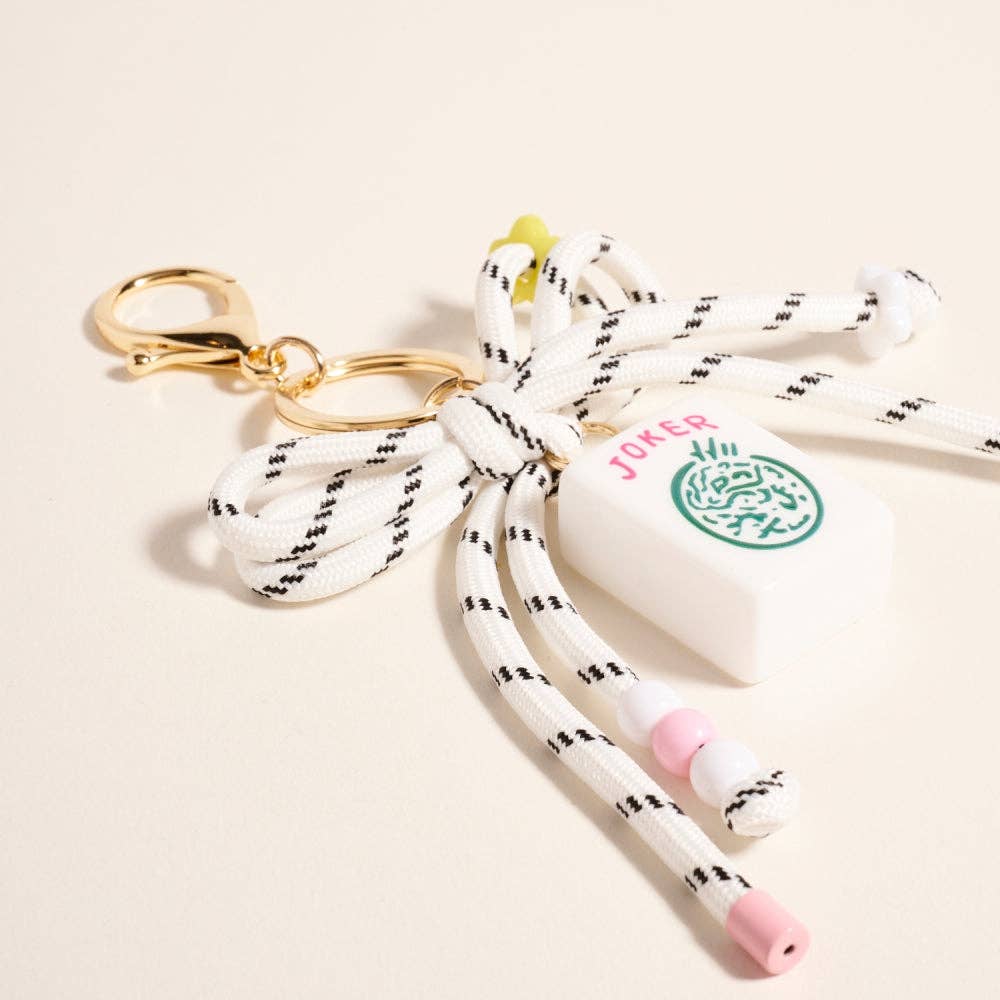 MAHJONG JOKER TILE CARD KEYCHAIN BAG CHARM